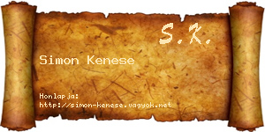 Simon Kenese névjegykártya